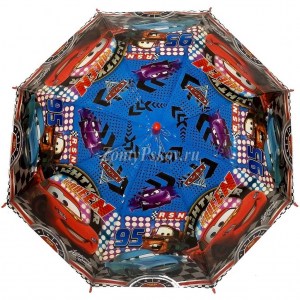 Зонт детский с Тачками, Zicco, полуавтомат, арт.128-1